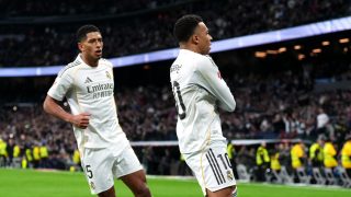 Mbappé y Bellingham celebrando un gol.(gettyimages)