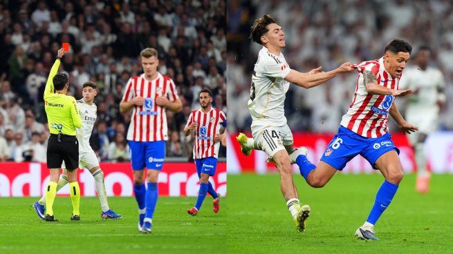 Munuera Montero castigó con tarjeta las dos faltas del Real Madrid en el derbi.