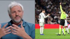 Santiago Cañizares y la expulsión de Fede Valverde en el derbi. (Getty)