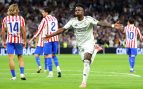 Vinicius celebra su segundo gol ante el Atlético de Madrid.