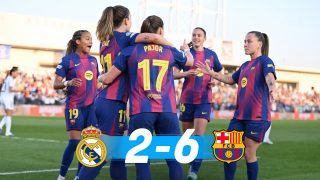 Las jugadoras del Barcelona celebran un gol. (Getty)