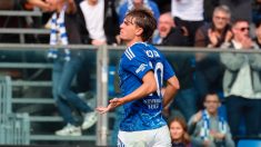 Nico Paz celebra un gol con el Como. (EFE)