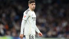 Fede Valverde en un partido con el Real Madrid. (Getty)