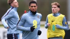 Jude Belligham en un entrenamiento con Inglaterra. (Getty)