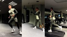 Lunin entrenando en el día libre con el Real Madrid. (Instagram)