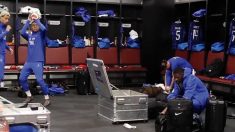 Mbappé, en el vestuario de Francia.