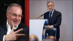 Rummenigge y Florentino Pérez.