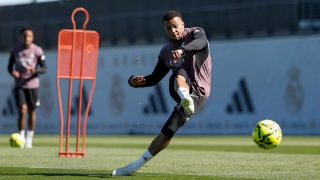 Mbappé durante un entrenamiento en Valdebebas. (Realmadrid.com)