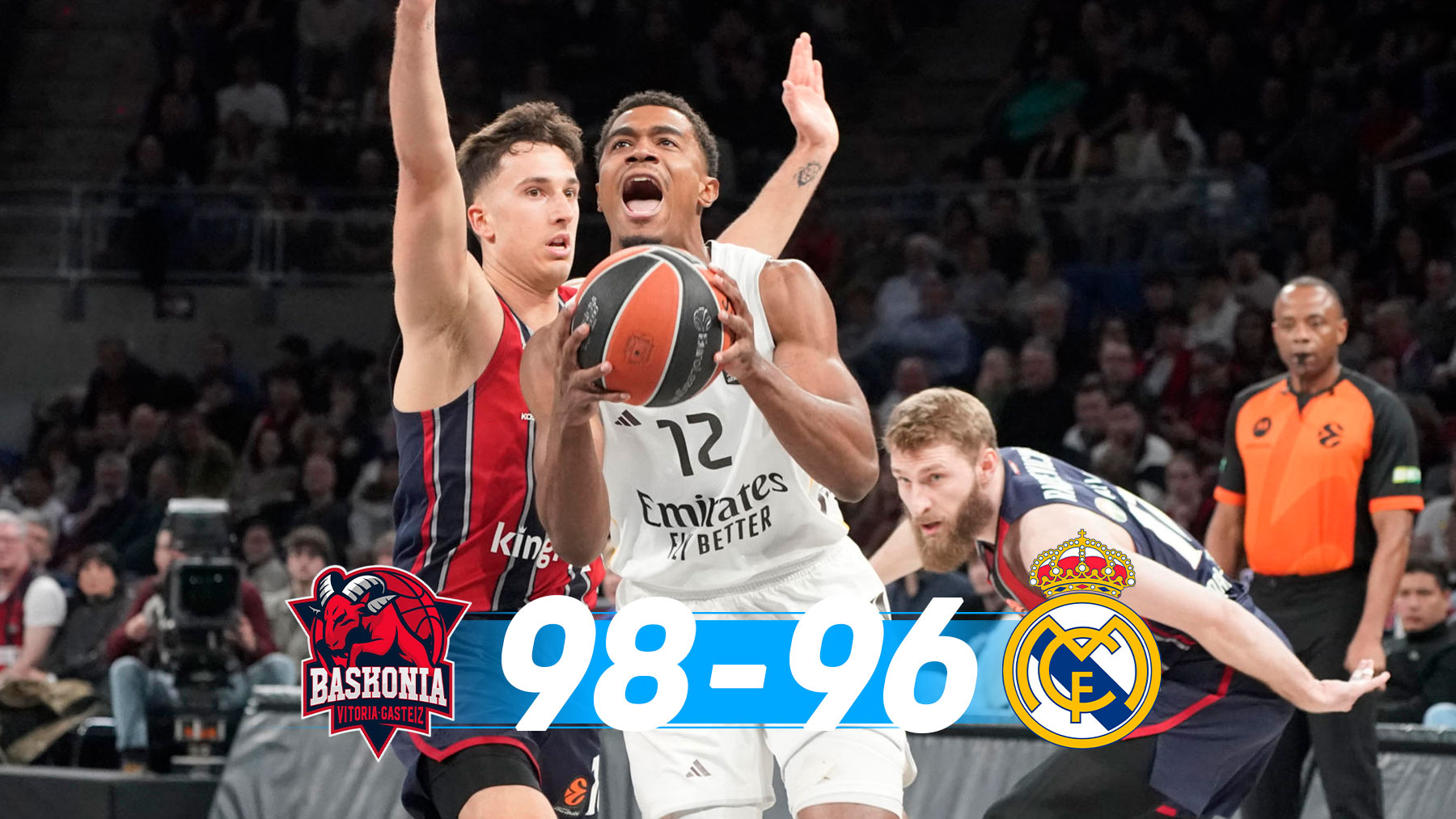 El Baskonia tumba al Real Madrid por tercera vez y le impide ser líder de la Euroliga