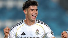 Jacobo celebra sus goles con el Castilla. (Realmadrid.com)