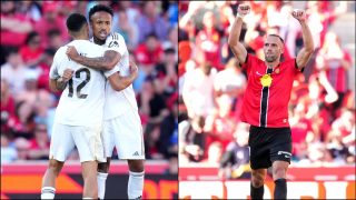 Militao, Trent y Muriqi. (Getty)