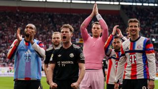 Los jugadores del Bayern celebran la victoria contra el Friburgo. (Foto: Getty)
