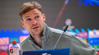 Joshua Kimmich, en la rueda de prensa previa al Real Madrid–Bayern. (EP)