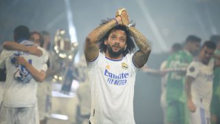 Marcelo, durante la celebración de su última Champions con el Real Madrid. (Getty)