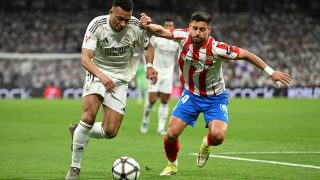 Mbappé en un lance del Madrid-Girona. (Getty)