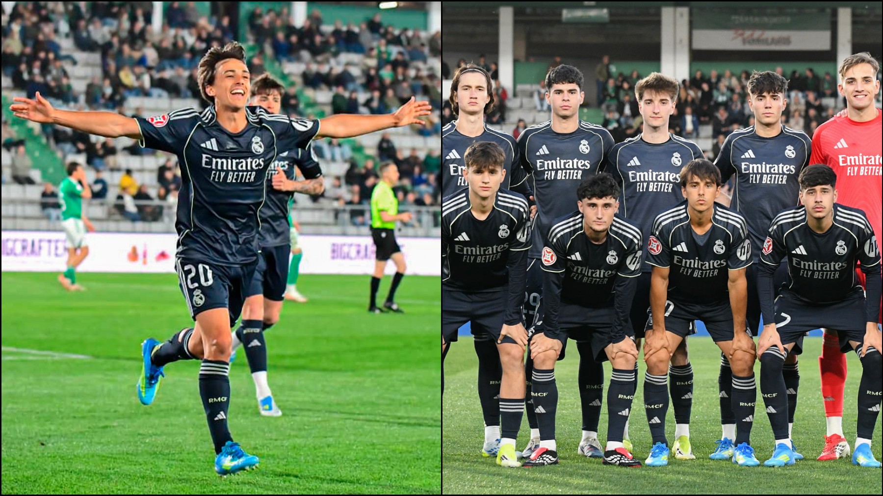 El Castilla se exhibe en Ferrol con otra goleada de escándalo