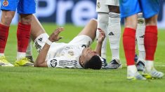 Kylian Mbappé tras el golpe en el Real Madrid-Girona. (Europa Press)