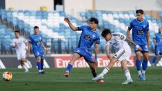 La acción del gol de Liberto Navascués ante el Ourense CF. (Realmadrid.com)