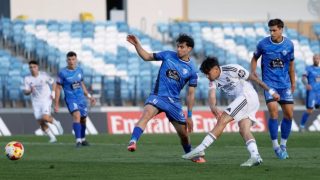 La acción del gol de Liberto Navascués ante el Ourense CF. (Realmadrid.com)