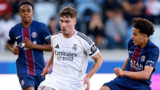 Cestero contra el PSG en la Youth League. (Realmadrid.com)