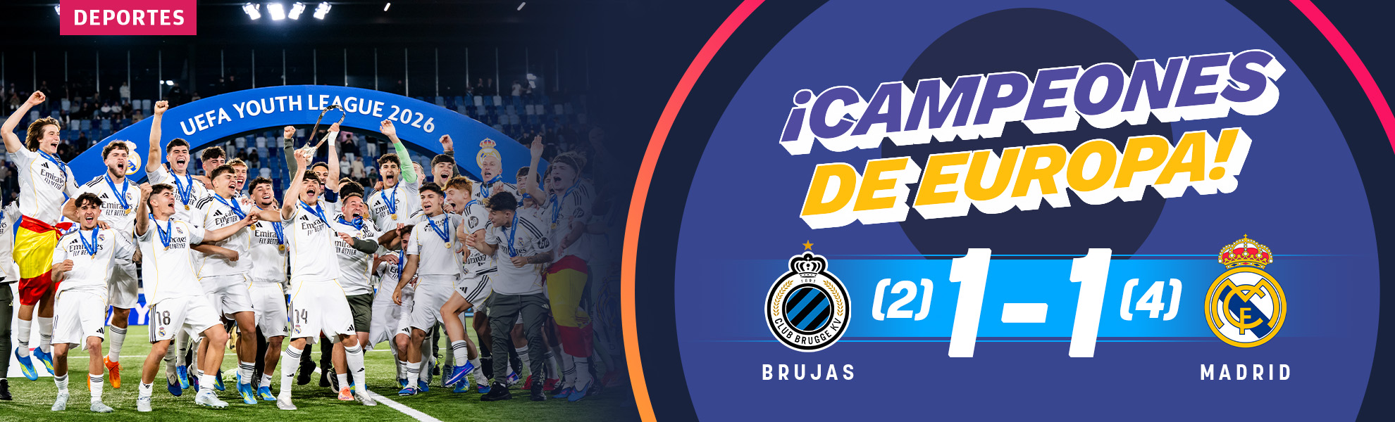 El Real Madrid hace historia: ¡campeón de la Youth League por segunda vez!