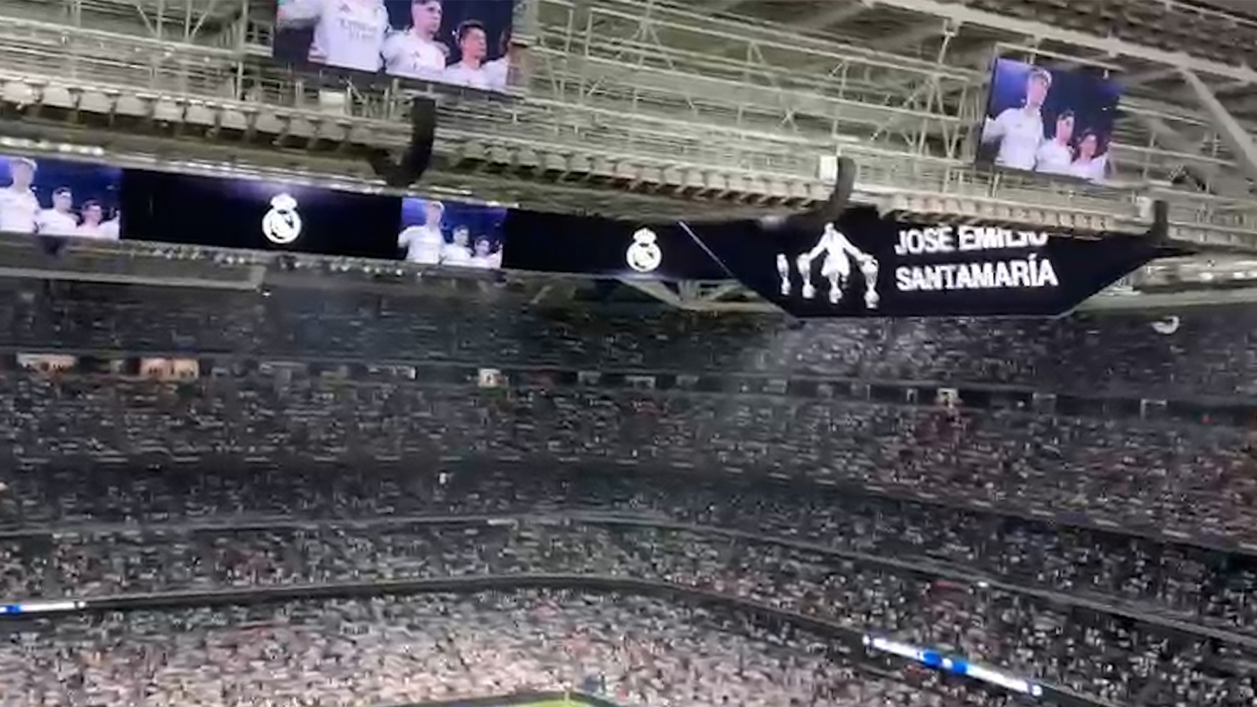 Emotivo minuto de silencio en el Bernabéu en homenaje a Santamaría