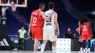 Las gradas vacías del Movistar Arena durante el último Real Madrid-Hapoel. (EP)