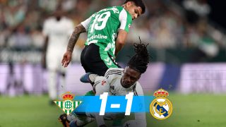 El Real Madrid empató a uno ante el Betis.