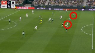 El fuera de juego pitado y que no se analizó en la realización televisiva.