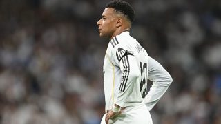 Kylian Mbappé en un partido con el Real Madrid. (GETTY)