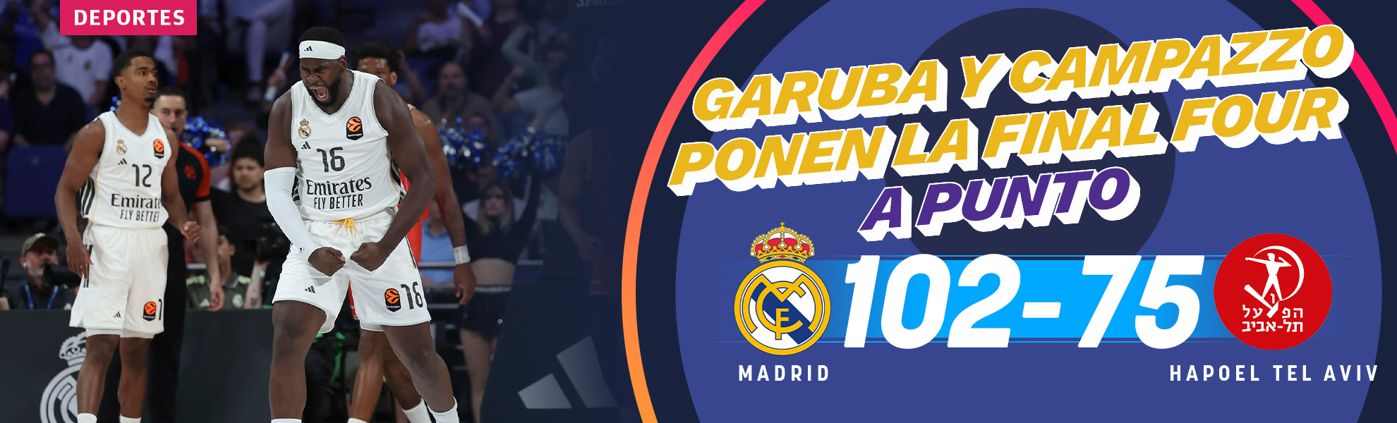 Garuba y Campazzo ponen la Final Four a punto para el Real Madrid contra el Hapoel