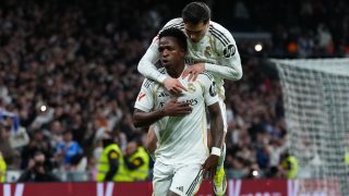 Vinicius y Brahim. (Getty)