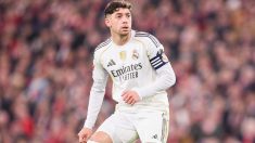 Fede Valverde, durante un partido con el Real Madrid. (EP)