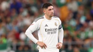Fede Valverde, durante un partido del Real Madrid. (Getty)
