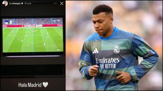 Kylian Mbappé y la imagen publicada durante el Clásico.