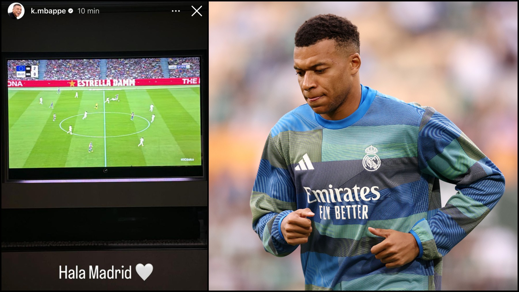 El mensaje de Mbappé con 2-0 en el Clásico que enciende al madridismo