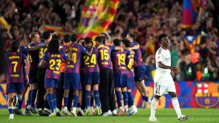 Los jugadores del Barcelona celebran la victoria. (Foto: Getty)