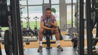 Kylian Mbappé entrenando en Valdebebas. (Instagram)
