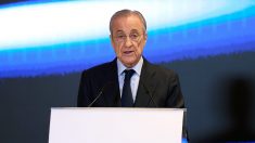 Imagen de archivo de Florentino Pérez en una comparecencia. (Getty)