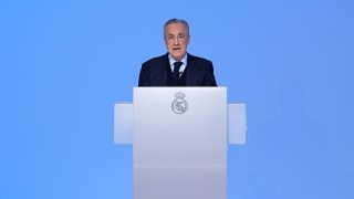 Florentino Pérez comparece ante los medios. (EP)