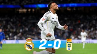 El Real Madrid derrotó 2-0 al Oviedo.