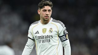 Fede Valverde en un partido con el Real Madrid. (Getty)
