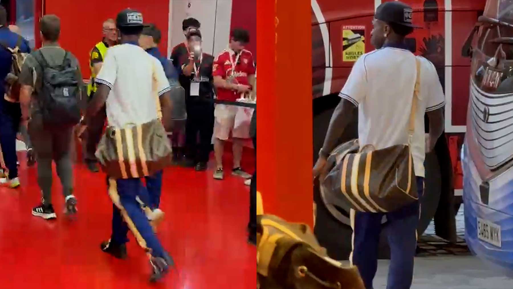 Alarma Vinicius: así salió cojeando del Sánchez-Pizjuán tras la victoria del Real Madrid
