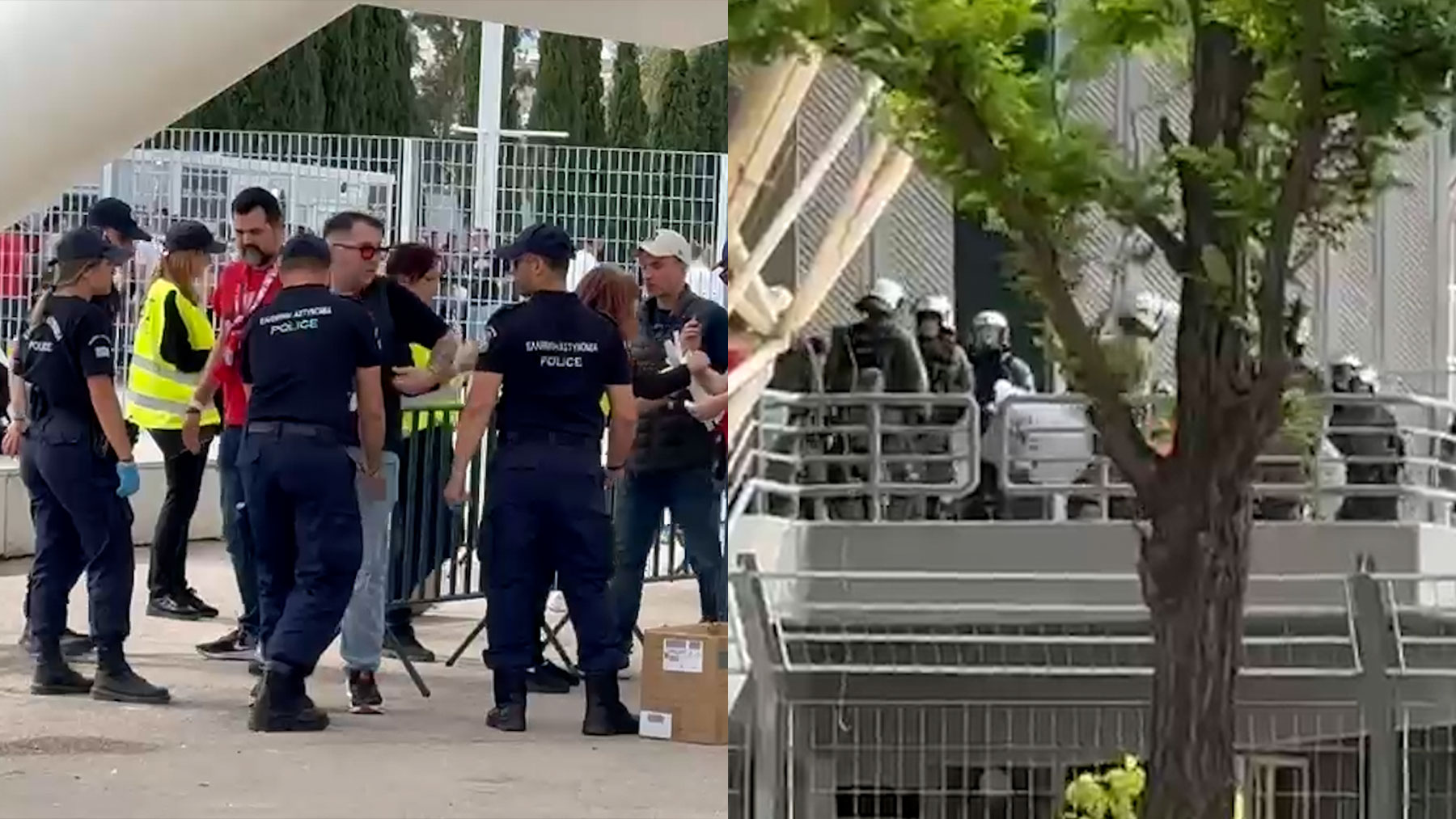 Máxima seguridad en los accesos del OAKA: la policía griega blinda la Final Four con cacheos y un superdispositivo