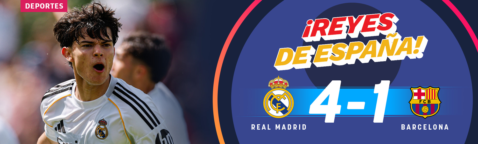 El Real Madrid tumba al Barcelona con un brillante Alexis Ciria y es campeón de España en categoría juvenil