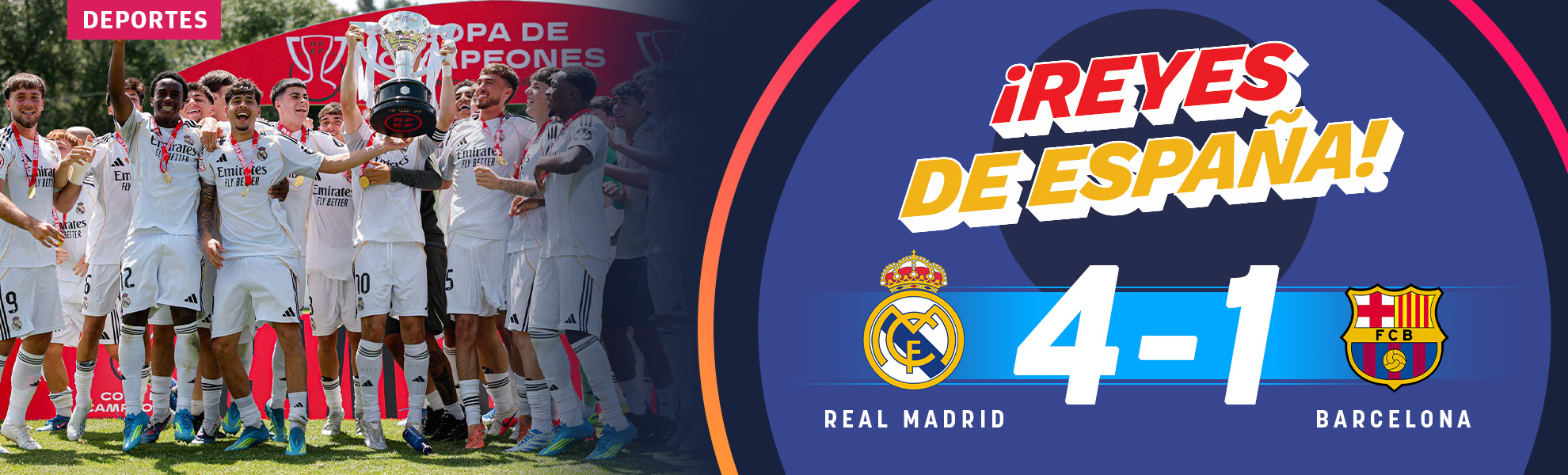 El Real Madrid tumba al Barcelona con un brillante Alexis Ciria y es campeón de España en categoría juvenil