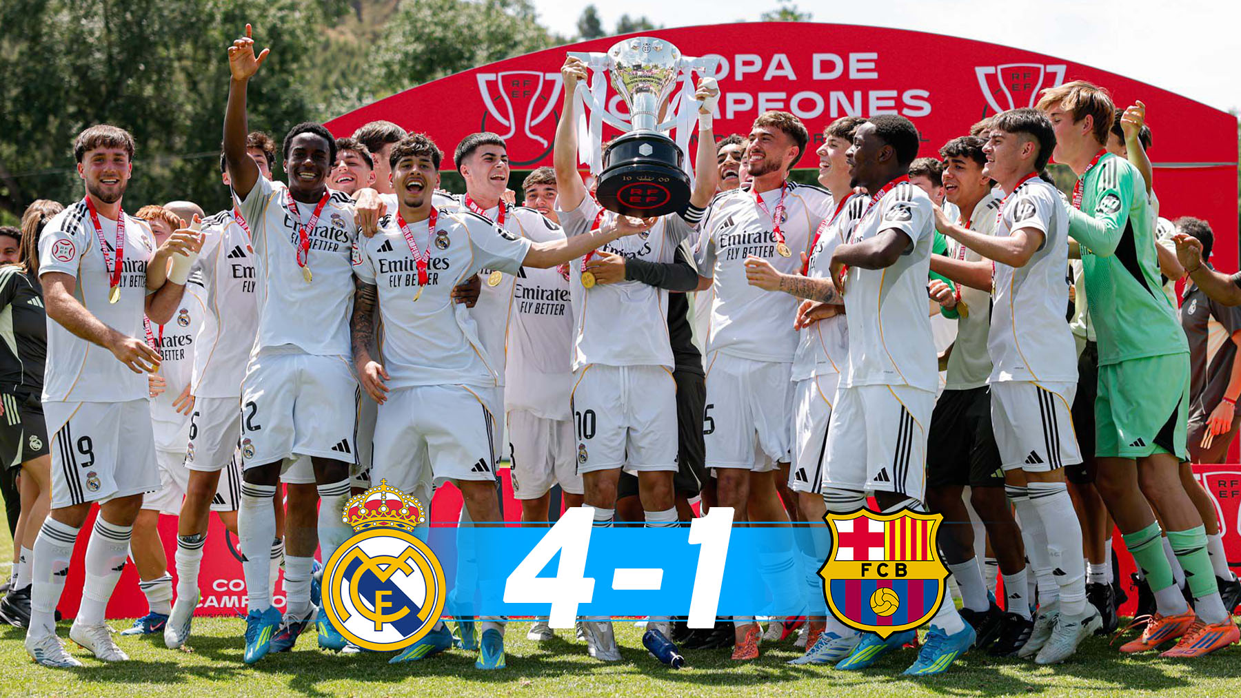 El Real Madrid tumba al Barcelona con un brillante Alexis Ciria y es campeón de España en categoría juvenil