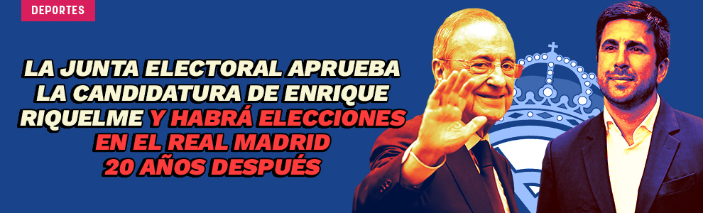 La Junta Electoral aprueba la candidatura de Enrique Riquelme y habrá elecciones en el Real Madrid 20 años después