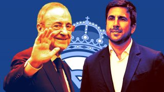 Florentino Pérez y Enrique Riquelme.