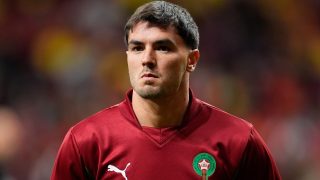 Brahim en un partido con Marruecos. (Getty)